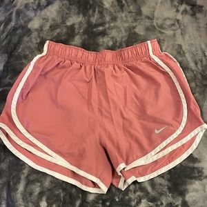 Nike small pink running shorts with liner